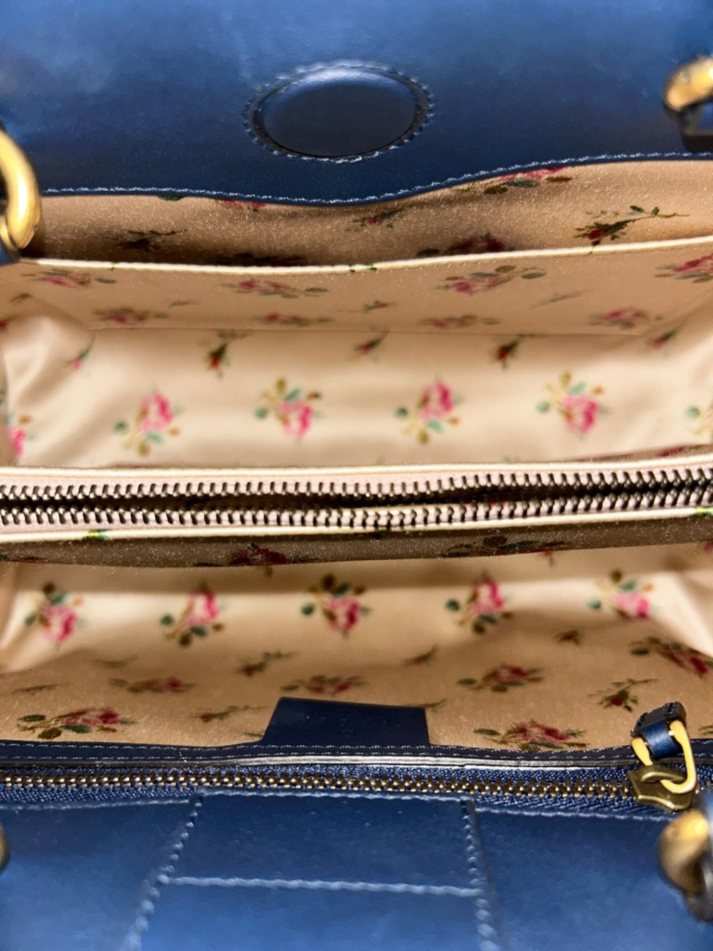 Gucci Light Blue Denim Top Handle Satchel with Pearl GG - Picture 6 of 8